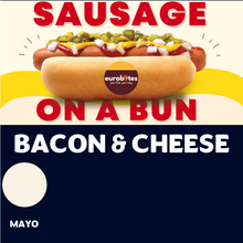 Load image into Gallery viewer, Quizine: Sausage on a Bun (BACON &amp; CHEESE)
