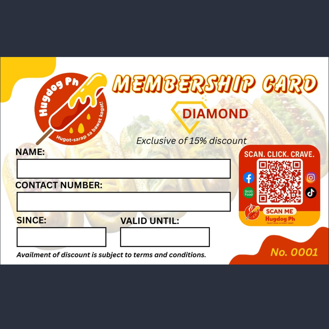 Hugdog PH Membership Discount Card (with Free Sausages)