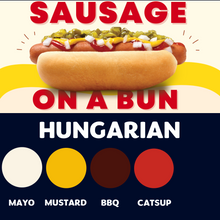 Load image into Gallery viewer, Quizine: Sausage on a Bun (HUNGARIAN)
