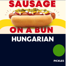 Load image into Gallery viewer, Quizine: Sausage on a Bun (HUNGARIAN)
