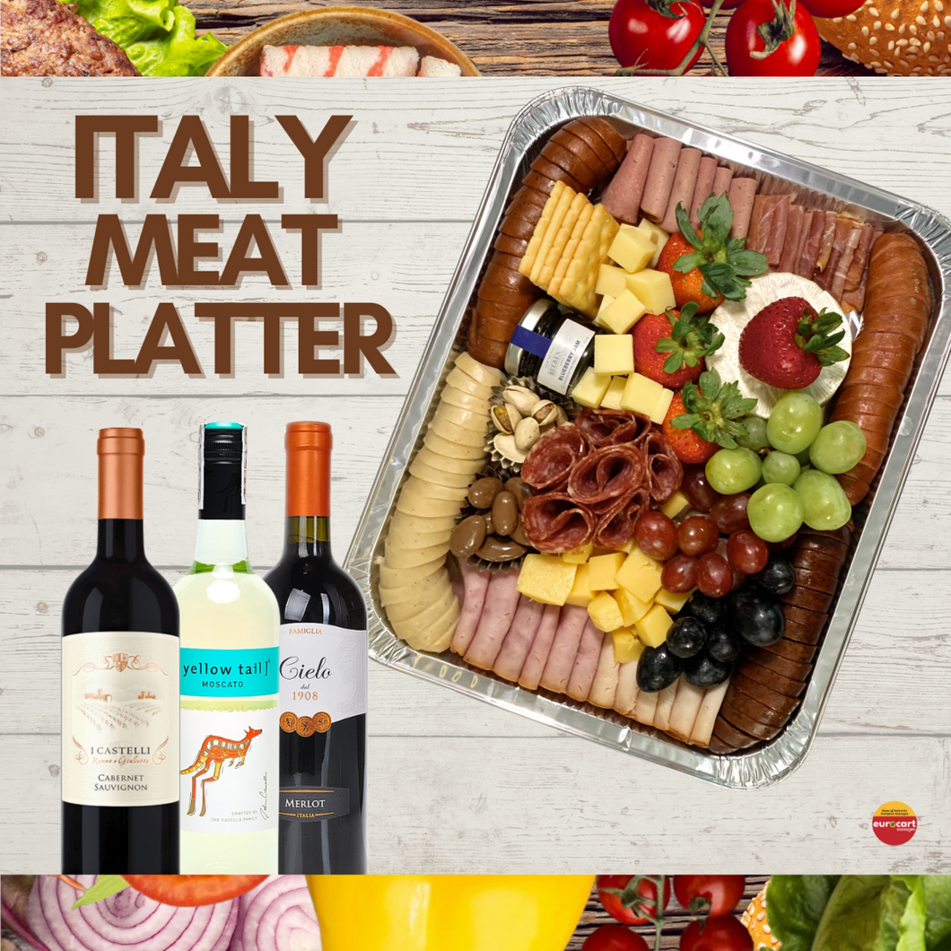 ITALY Meat Platter + Wine Bundle