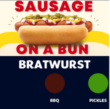 Load image into Gallery viewer, JUMBO Sausage on a Bun (BRATWURST)
