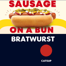 Load image into Gallery viewer, JUMBO Sausage on a Bun (BRATWURST)
