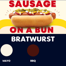 Load image into Gallery viewer, JUMBO Sausage on a Bun (BRATWURST)
