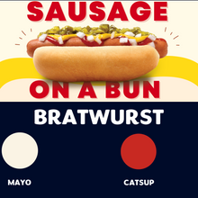 Load image into Gallery viewer, JUMBO Sausage on a Bun (BRATWURST)
