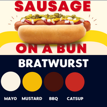 Load image into Gallery viewer, JUMBO Sausage on a Bun (BRATWURST)
