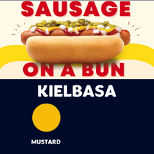 Load image into Gallery viewer, JUMBO Sausage on a Bun (KIELBASA)
